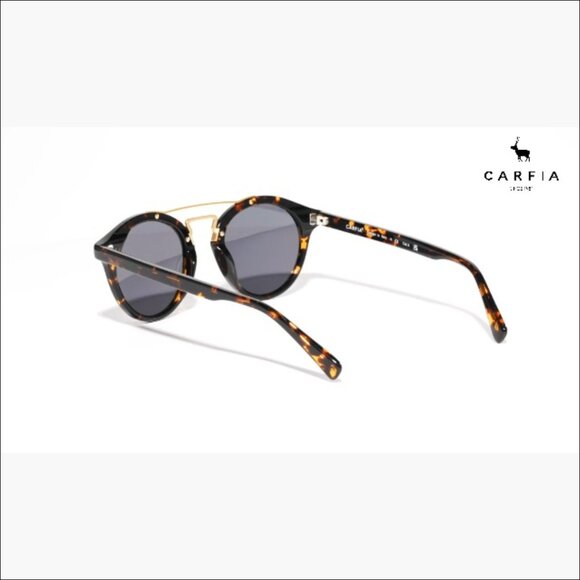 Small Face Acetate Double Bridge Sunglasses Polarized UV Protection Retro